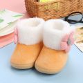 【Innovative】 1 Pair Baby Shoes Foot Cover Plus Thick Plush Winter First Walkers Children's Cotton Shoes Baby Toddler Shoes Fawn.