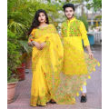 Dhupian Sari And Dhupian Punjabi For Combo Couples Clothing - Sari. 