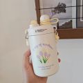 NEW hot and cold Thermos Cup for Guy Women's baby Double Drink Suction Cup Portable Lanyard Vacuum Stainless Steel Water Cup.