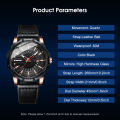 LouisWill Fashion Men Watches Quartz Watches Business Casual Wristwatches Leather Watch Luminous Pointers Watch 3ATM Waterproof Watch With Calendar. 