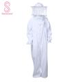 Beekeeping Bodysuit Safe Bee Keeper Outfit with Protective Round Veil Hood.