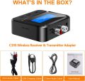 Bluetooth 5.0 Transmitter Receiver LCD Display Headphone Wireless Audio Adapter RCA 3.5mm AUX Jack For PC TV Home Stereo. 