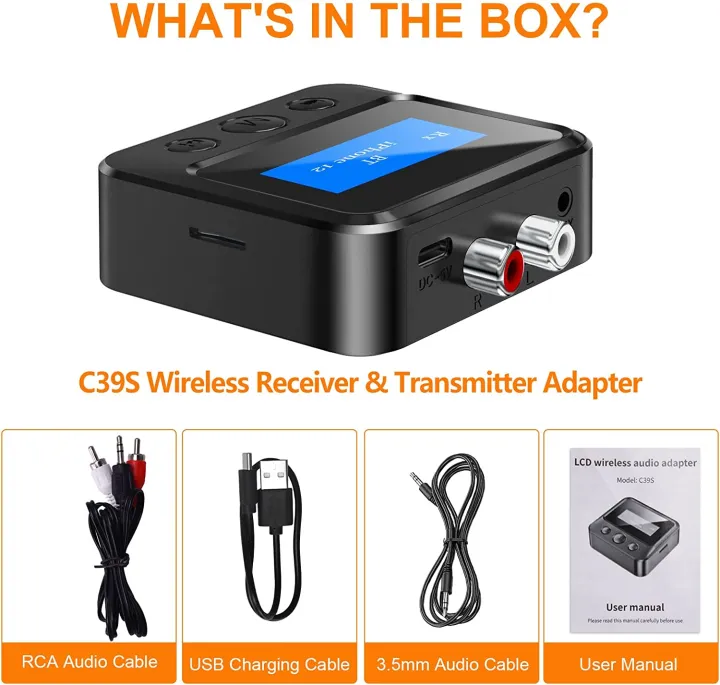 Bluetooth%205.0%20Transmitter%20Receiver%20LCD%20Display%20Headphone%20Wireless%20Audio%20Adapter%20RCA%203.5mm%20AUX%20Jack%20For%20PC%20TV%20Home%20Stereo%20-%20Image%208