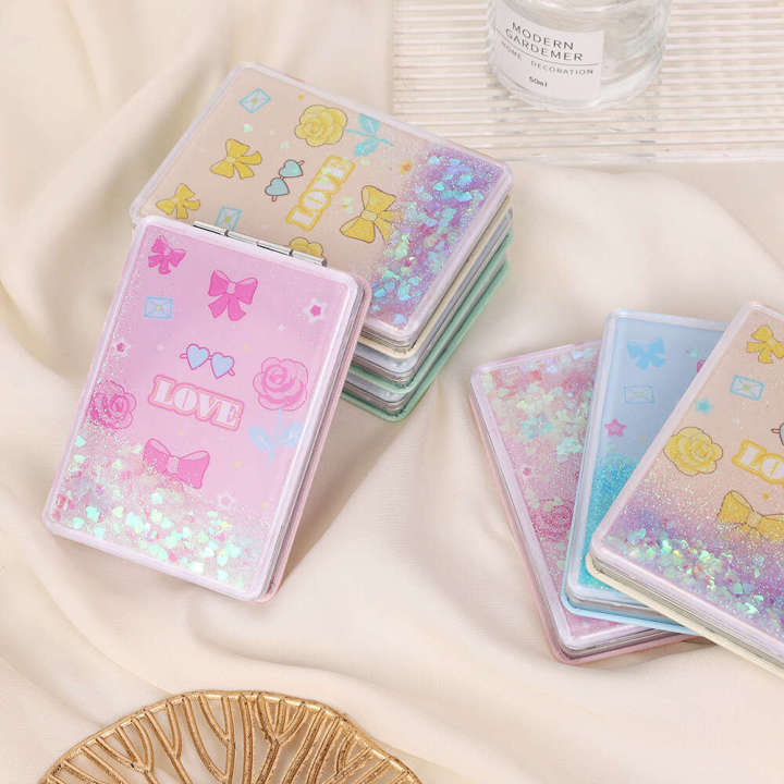 New%20Korean%20Cute%20Folding%20Female%20Student%20Creative%20Travel%20Double%20sided%20Small%20Portable%20Mirror%20-%20Image%202