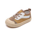2024 children's shoes boys color-blocked canvas shoes girls baby shoes small white shoes wholesale fashion student shoes bag toe kick anti.