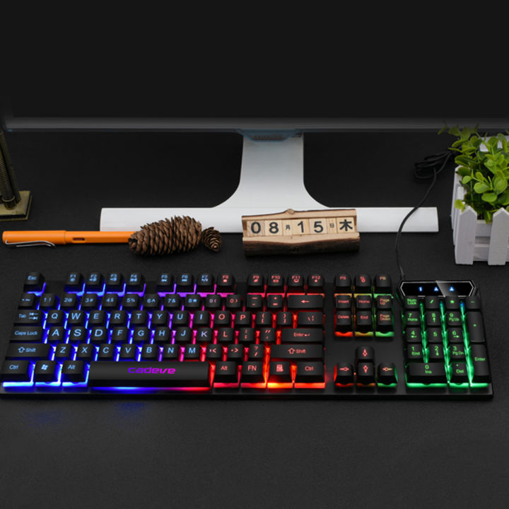 Rgb%20Backlit%20Cadeve%20Vr6%20Wired%20Gaming%20Keyboard%20-%20Ergonomic%20Design%20For%20Precision%20Gaming%20Pc%20Control%20-%20Image%202