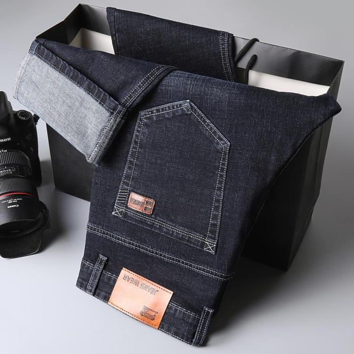2022%20Cotton%20Men's%20Jeans%20Denim%20Pants%20Brand%20Classic%20Clothes%20Overalls%20Straight%20Trousers%20for%20Men%20Black%20-%20Image%203