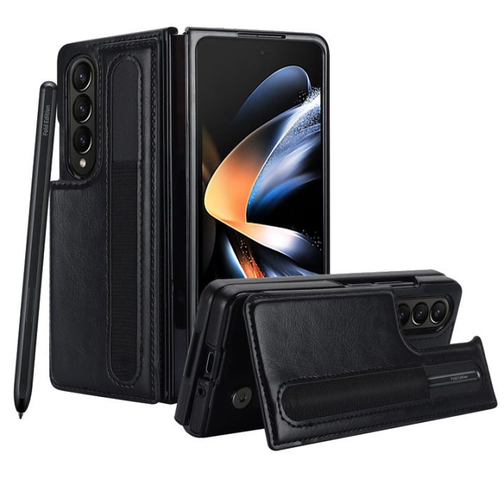 %E3%80%90Solo%20Yolo%E3%80%91Double%20Buckle%20for%20Samsung%20Z%20Fold%205%20Mobile%20Phone%20Leather%20Case%20ZFOLD4/3%20Folding%20Card%20Insert%20Protective%20Shell%20with%20Pen%20Slot%20-%20Image%206
