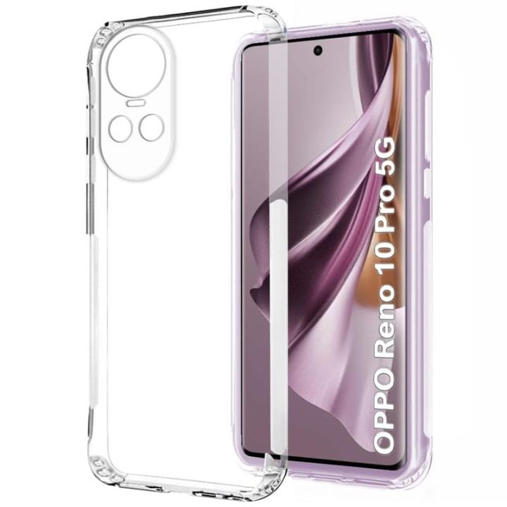 Oppo Reno10 5G/Reno10 Pro 5G Premium Silicone Case Crystal Clear Soft TPU Ultra-Thin Transparent Flexible Protective Mobile Phone Back Cover