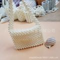 Spot wholesale hand-woven beaded bag casual imitation pearl clutch bag bag female diy net red handbag small bag.