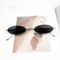 （NEW）Korean Oval Sunglasses Men Women Hip-hop Retro Metal Frame Glass Shades Eyewear Yellow Red Tiny Round eye glasses. 