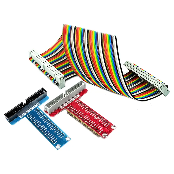 Blue Board Raspberry Pi For Raspberry Pi 4 3 B + Accessories T type GPIO expansion board + For ...