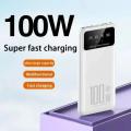 100000mAh 100W Super Fast Charging Power Bank Portable Charger Battery Pack Powerbank for iPhone Huawei Samsung New. 