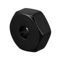 2 Set Aluminum Alloy 12mm Combiner Wheel Hub Hex Adapter Upgrades for Wltoys 144001 1/14 RC Car Spare Parts,Black & Grey.