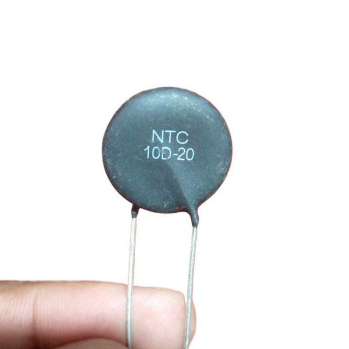BLACK NTC 10D-20 20mm Leaded Epoxy Coated Thermistor Temperature Sensor NTC 10 Ohm Thermal Resistor 10 Ohm Thermistor 2 Pin Leads 10 Ohm NTC 10 Ohm Temperature Sensor