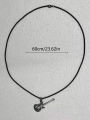 Stainless Steel Guitar Necklace For Men Pendants Metal Chain.