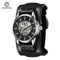 Ochstin brand fashion business, luxury, leather strap, waterproof, automatic mechanical men's watch. 