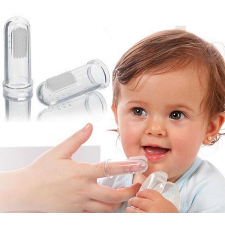 Baby Finger Sleeve Silicone Toothbrush Thumb Sleeve Milk Toothbrush Children Tongue Fur Toothbrush Mother And Infant Supplies