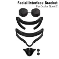 Facial Interface Bracket-1 * Removable VR Facial Interface Frame
1 * PU foam pad
1 * Anti-Leakage Nose Pad
1 * Protective Lens Cover
2 * Controller rocker cap-black. 