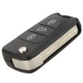 Replacement 3 Button Keyless Entry Remote Control Folding Flip Car Key Fob Shell Case Combo Compatible with i20 i30.