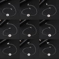 Alphabet A-Z Round Pendant Bracelets Stainless Steel Bracelets for Men Women Trend Jewelry for Party Gift (17+5CM). 