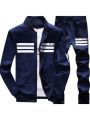 Y8 Blue Stylish Jacket with pant For Man. 