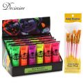 6/24pcs Body Art Paint Neon Fluorescent Party Festival Halloween Cosplay Makeup Party Tools Kids Face Paint UV Glow Painting.