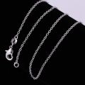 Fashion All Inch Sizes Pendant Jewelry Necklace 925 Sterling Silver Cross Chain Men Women. 