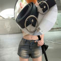 Retro Do the Old Cowboy Shorts Women's Summer Popular Hot Girl High Waist Slimming Slim Straight Hot Pants Women's Fashionins.