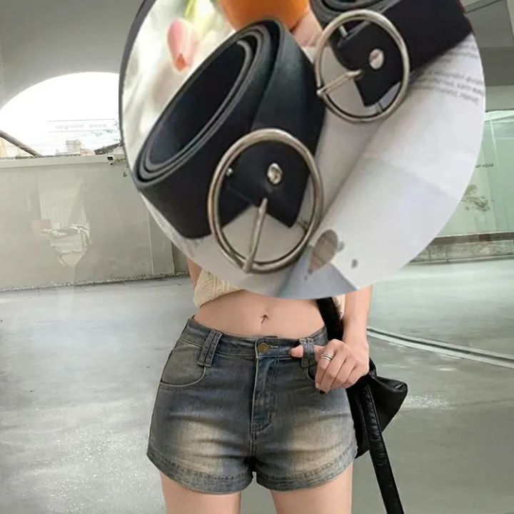 Retro%20Do%20the%20Old%20Cowboy%20Shorts%20Women's%20Summer%20Popular%20Hot%20Girl%20High%20Waist%20Slimming%20Slim%20Straight%20Hot%20Pants%20Women's%20Fashionins%20-%20Image%202