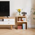 Side Table, Side Chest, Bed Table , Small Table, Stylish, Wooden, Sofa Side Table, Storage Around the Bed, Storage Stand, Scandinavian Style, Bedroom, End Table with Storage Shel Design by Nahid Furniture 22x16x12". 