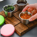 1pcs Salad Dressing Container To Go Reusable Stainless Steel Sauce Cups.