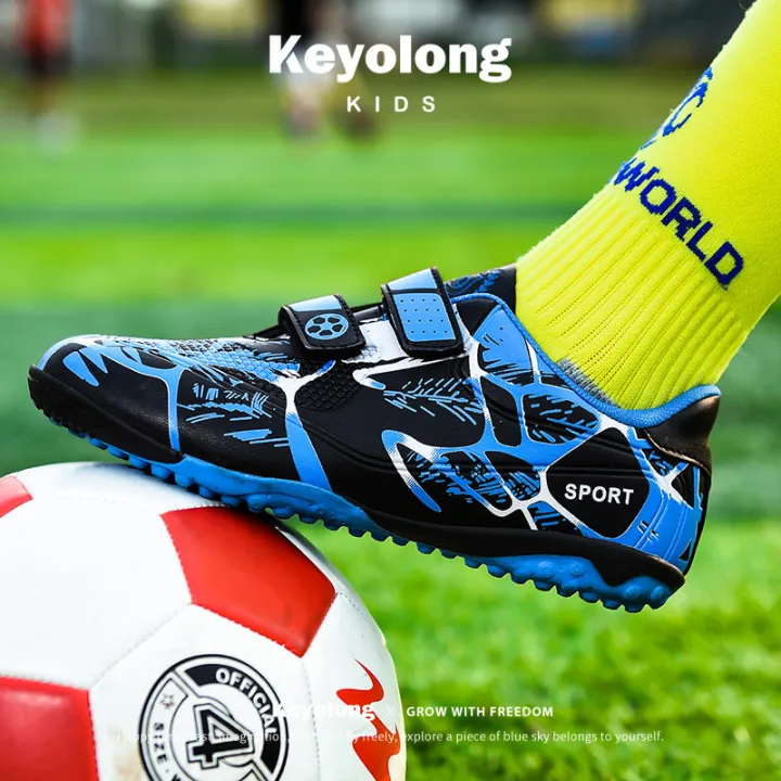 Children's%20Football%20Shoes%20Velcro%20Sneakers%20Leather%20Surface%20Broken%20Nails%20tf%20Spike%20AG%20Boys%20and%20Girls%20Qingshao%20Training%20Shoes%20Primary%20School%20Students%20-%20Image%202