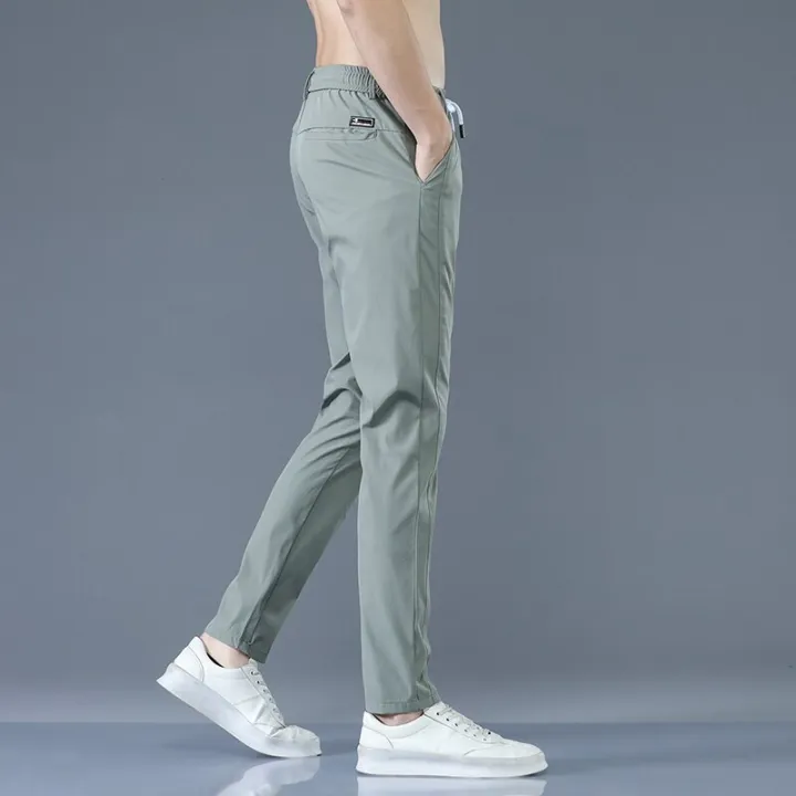 Men's%20Trousers%20Spring%20Summer%20Thin%20Green%20Solid%20Color%20Fashion%20Pocket%20Applique%20Full%20Length%20Casual%20Work%20Pants%20Pantalon%20-%20Image%208