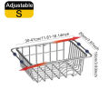 Adjustable Dish Drying Rack Stainless Steel Dish Drainer Fruit Vegetable Drainer Kitchen Sink Drain Holder Storage Rack.