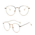Unisex Style Computer Glasses Fashionable Accents Retro Design Blue Light Eyeglasses Metal Frame Flat Lens Round Metal Eyewear for Screen Digital Eye Strain Office Workers Gamers Style Accessory.