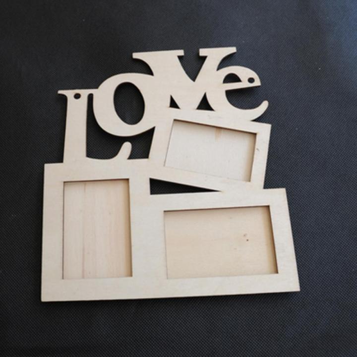Hollow%20Love%20Wooden%20Family%20Photo%20Picture%20Frame%20White%20Base%20Art%20DIY%20Home%20Decor%20New%20-%20Image%204