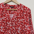 Ladies Three Quarter Sleeve Soft Floral Casual Tops With Knitted Bottom From Levin. 
