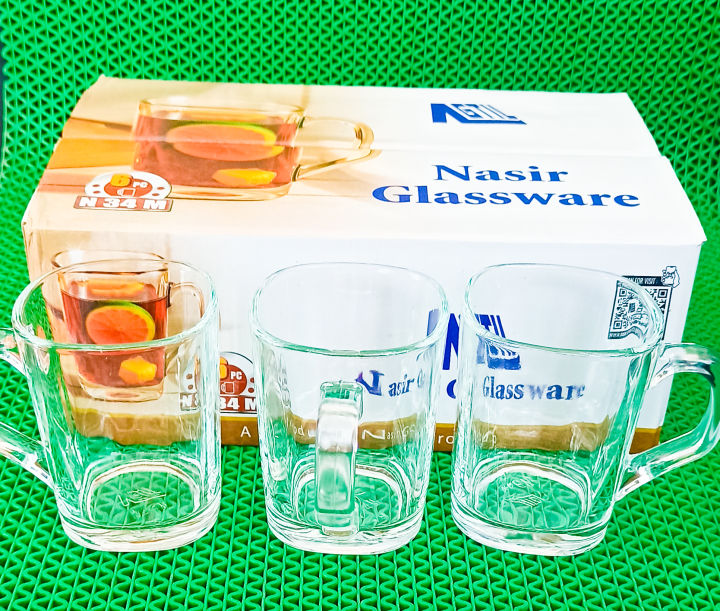 Transparen good Quality crystal clear strong 100 Ml Tea coffee Cup Set 6 Piece