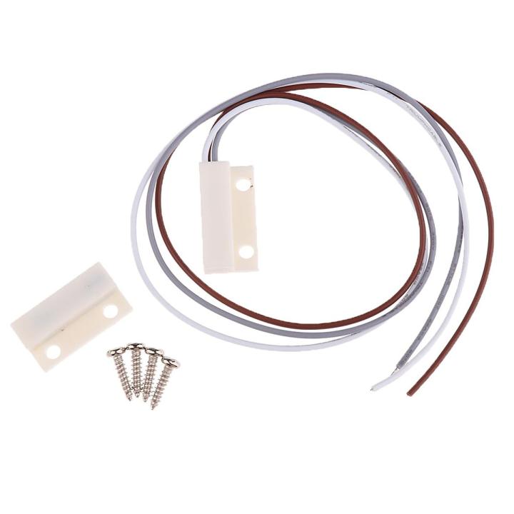 Window Reed Switches Recessed NC/NO White Wired Magnetic Reed Switch Door Window Alarm ...