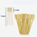 200 pcs 8 inch Bamboo Paddle Pick Skewers, Bamboo Stick, Suslik Stick & kabab Stick. 