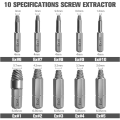 33 Pieces Damaged Screw Extractor Kit & Screwdriver Bits Set Easy Out Stripped Screw Bolt Extractor Set. 