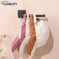 Hair Tie Organizer for Hats Self-adhesive Retractable Hooks for Bathroom Hat Organization Easy Installation Wall Hanger with Trace Stickers Retractable Hook for Baseball Hat. 