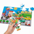 Creative Children's Cartoon Puzzle Baby and Toddler Thickened 45 Early Education Puzzle Toy. 