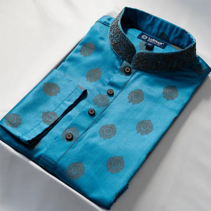 LUBNAN%20Men%E2%80%99s%20Feroza%20Color%20Regular%20Fit%20Premium%20Panjabi%20-%20Image%202