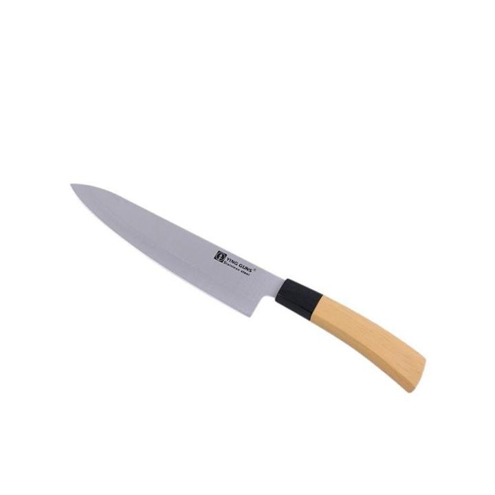 Large Wooden Handle Knief - Wooden
