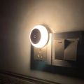 Smart Auto On/Off Sensor Nightlight Round EU Plug in Wall Night Lamp Bathroom Home Kitchen Hallway Staireway Bedroom Nightlight.