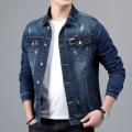 Nice Stylish Men's Blue Fashionable Winter Jeans Jacket.