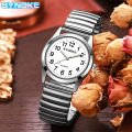 Southeast Asian Couple Quartz Watch Life Waterproof Stretchable Strap Stainless Steel Strap Quartz Watch Sport Clock. 