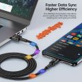 Toocki USB Type C Cable 100W Fast Charging 6A Type C Cable for Xiaomi Huawei P30 P40 Samsung POCO Realme Oneplus Data Wire.